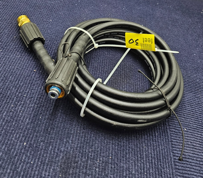 #ad 3000 PSI 30 ft. Pressure Washer Hose 140°F 60°C Max Temp Black Heavy Duty $32.99
