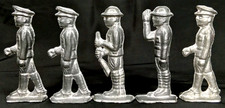 Antique WWII Era Military Toy Soldier Lot Of 5 Lead Tin Alloy Miniature 1940s