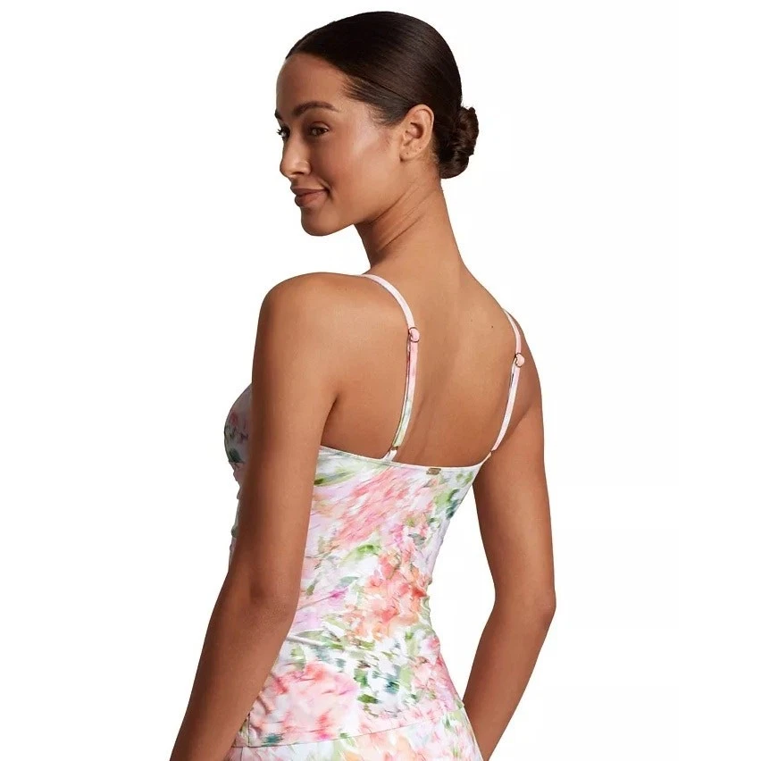 Lauren Ralph Lauren Women Pastel Floral Front Twist Swim Tankini Top Size US 14 - Image 3 of 4