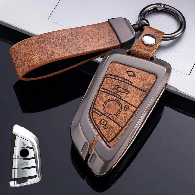 Funda Carcasa Llavero Coche Aleación Zinc Para BMW 1 2 3 4 5 6 7 X1 X2 X3 X4 X5 X6 X7 M5 Foto 3 de 4