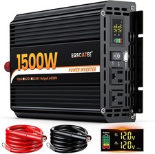 Power Inverter 12V DC to 110V AC with LCD Display