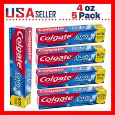 Colgate Cavity Protection Toothpaste 4oz x [5 Pack] Fluoride Anticavity Fresh 0.85 per gallon