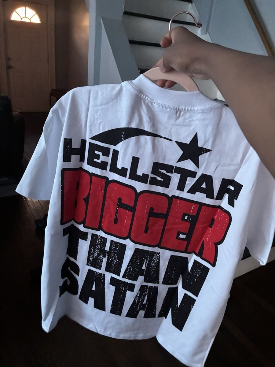HELLSTAR Paradise Bigger Than Satan Graphic Print Crew Neck T