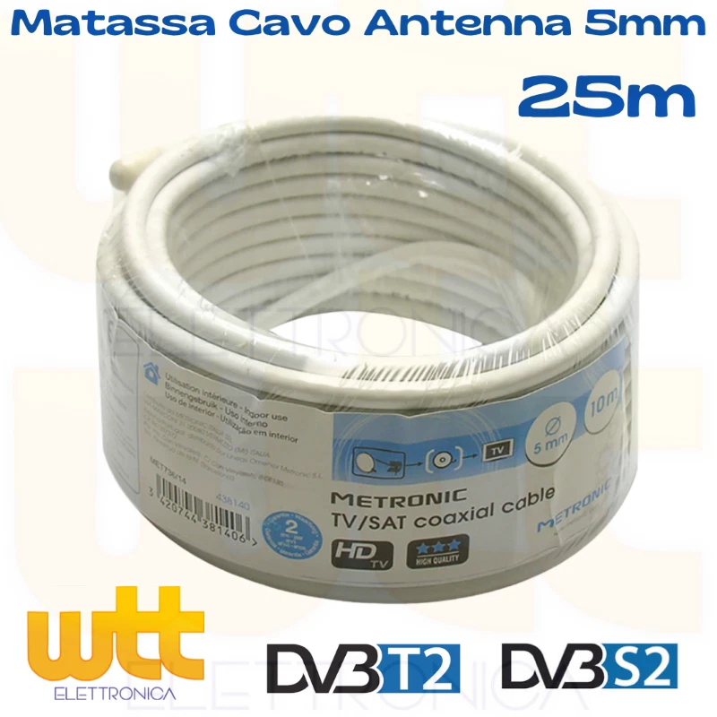 Poly Pool Cavo Antenna Cable Tv 90 White 1,5m PP0619 - Foto 8