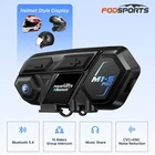 M1-S Pro Motorcycle Intercom 10 Riders Motorbike Helmet Bluetooth Headset 2000M