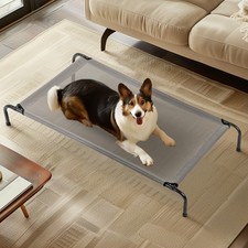 50 Inch Elevated Dog Bed Metal Frame Indoor Outdoor Portable Raised Pet Cot Bed