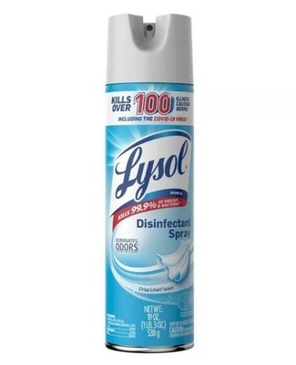  Lysol Disinfectant Spray, Crisp Linen Scent 19 oz Great Price