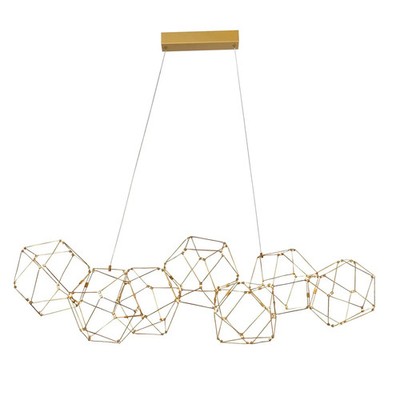 Nova Luce Pendelleuchte Hängeleuchte NEBULA LED Gold Warmweiß 33,6 W 108 cm