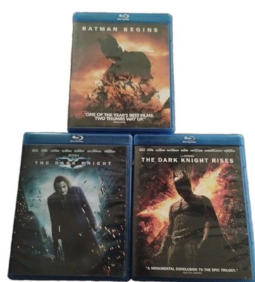 Batman Begins Dark Knight Dark Knight Rises Blu-ray Trilogy Christopher Nolan