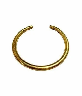 Bracelet arrondi en laiton épais manchette kada kadaa bracelet sikh pour homm... - Photo 1/4