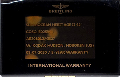 Breitling Superocean Heritage II AB201012/G827 Swiss Watch Certificate Warranty