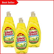 3 Pack of 600ml Fresh Lemon Washing Up Liquid - Gentle on Skin, Tough on Grease 4.99 per litre