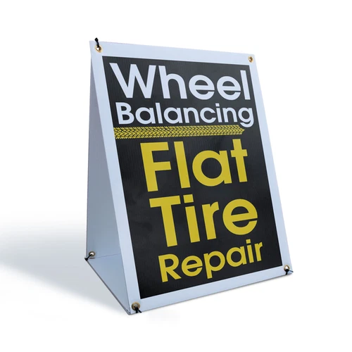 NEW BALANCE Cartello marciapiede telaio A riparazione pneumatici piatti bilanciamento ruote manutenzione automatica ora