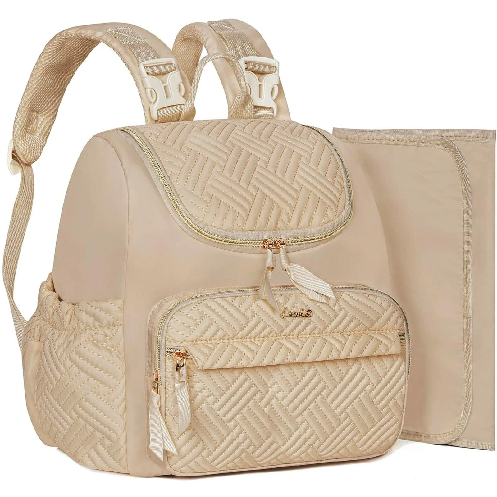 Trendy Baby Diaper Bag Backpack +Changing Pad, Multi-purpose Parents Essentials