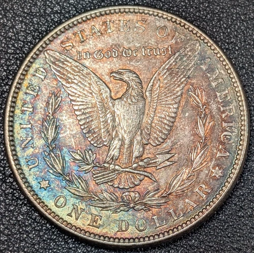1887 Morgan Silver Dollar $1 - Beautiful Rainbow Toning! - Friday Night Auction!