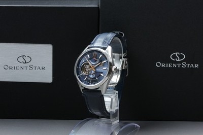 Orient Star Modern Skeleton F6F4-UAB0 Blue Automatic Mens Watch NEAR MINT w/ Box