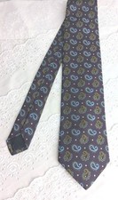 Brooks Brothers Purple Paisley Tie Made In USA Italian Silk Business Thin Preppy