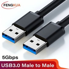 USB 3.0 A Male to A Cable Lot Data Transfer Super Speed Power Charger Metal 3FT