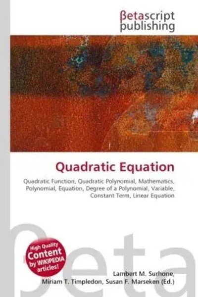 Lambert M. Surhone (U. A.) | Quadratic Equation | Taschenbuch | Englisch (2026)-image