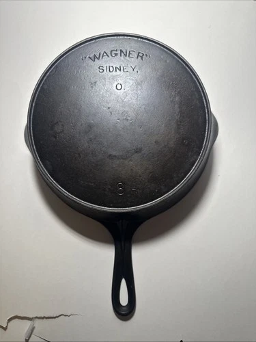 Antique Wagner Sidney-O #8 arch Logo Cast Iron Skillet Restored Seasoned