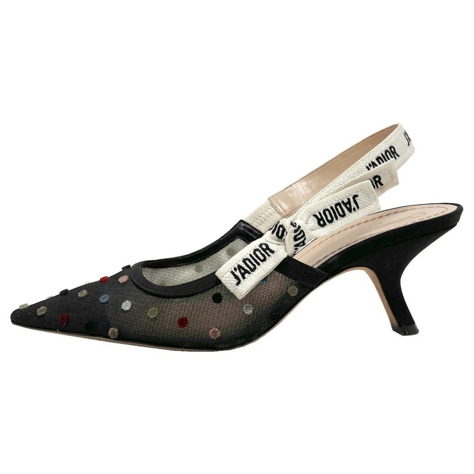 Talons Dior J'Adior Multicolore Velours à pois résille