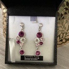 Warren James Mirabella Collection Swarovski Crystal Drop Earrings BNIB