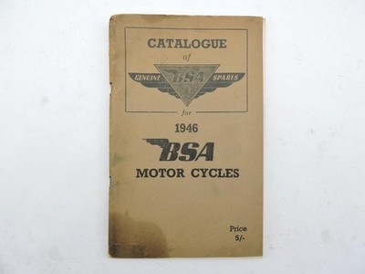 1946 BSA Parts Catalog List Book Manual 250 350 500 C10 C11 B31 B32 M20 19391rs