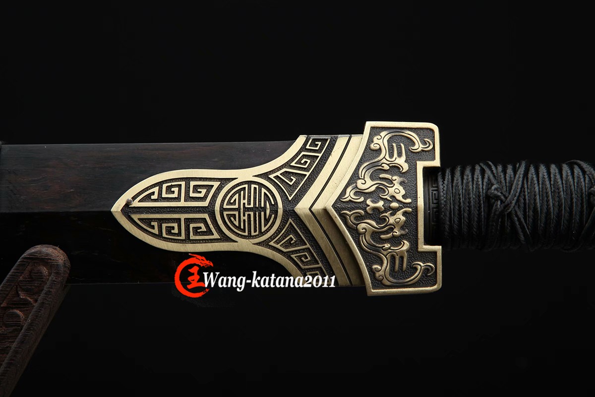 42" Functional Chinese Han Jian Sword Kungfu Practice Damascus Folded Steel