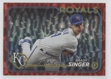 2024 Topps Series 1 Red Crackle Foil 64/199 Brady Singer #173 9pd