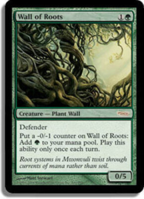 [1x] Wall of Roots - Foil FNM 2008 Played, English FNM Promos MTG Magic ...