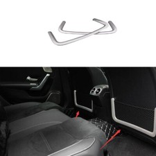 Cubierta de marco de bolsa de red de respaldo de asiento de acero plateado para Benz Clase A W177 2019-2022
