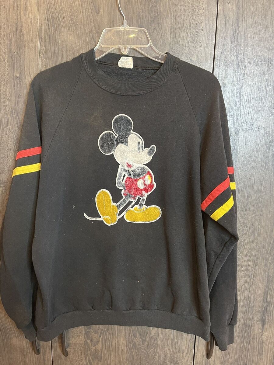 Vintage 80s Disney Mickey Mouse Sweatshirt Size XL Black Vintage 80s Disney Mickey Mouse Sweatshirt Size XL Black