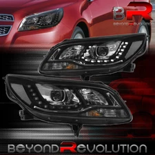 For 2013-2015 Malibu LED Halo Projector Head Lights Assembly Signal Lamp Black