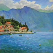 Plein air Seascape painting IMPRESSIONISM Original Oil on canvas by A Onipchenko