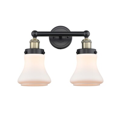 Innovations Edison Bellmont 2Lt 16'' Bath, BKB/White - 616-2W-BAB-G191