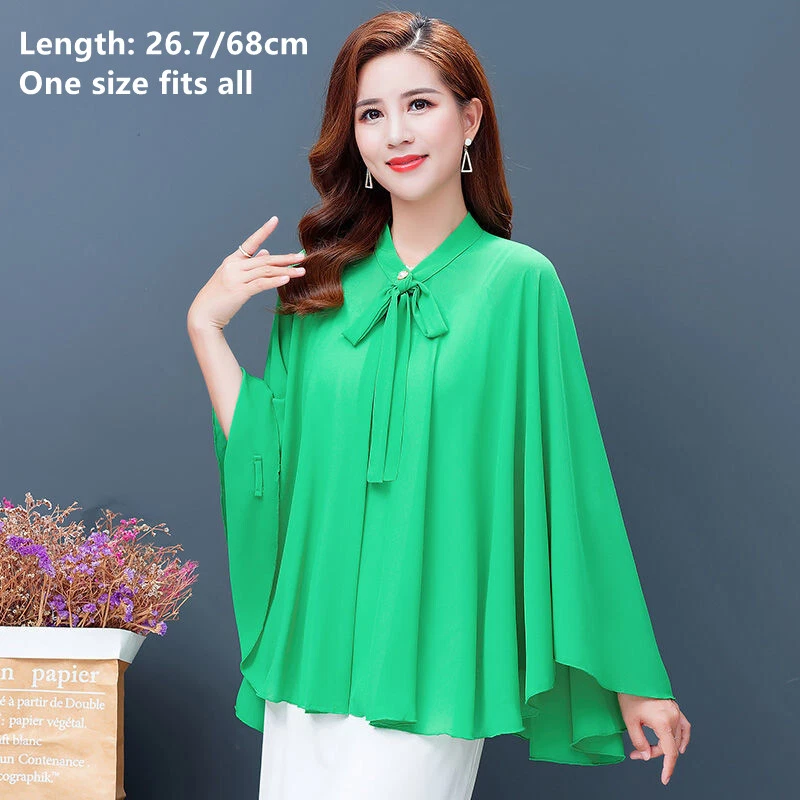Donna Chiffon Coprispalle Mantellina Scialle Cover Up Casual