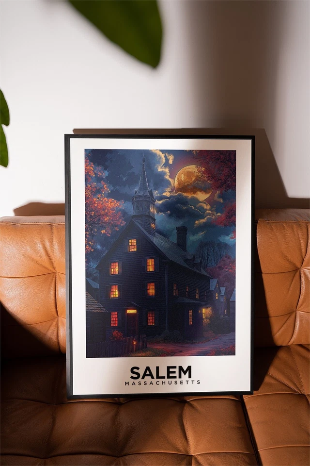 Salem Massachusetts Vintage Style Travel Poster - Home Decor, Wall Art - Image 3 of 4