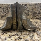 Vintage Hand Cast (?) Brass Book Stack Bookends — photo 2