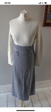 VINTAGE RETRO 70'S WOMENS AMAZING UNIQUE FULL LENGTH STRIPED DRESS SIZE 8 10