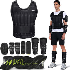 Adjustable Weighted Vest for Men  Women - 20lb to 60lb for Workouts