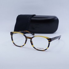 NEW Coach HC6102 5441 Blue Honey Glitter Varsity Stripe 51mm Eyeglasses