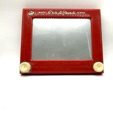 Vintage Original Ohio Art #505 Etch A Sketch Magic Screen Toy Red Working 70s