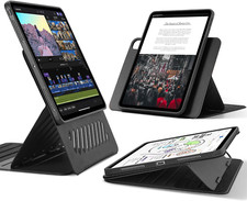 iPad Pro 13" Case M4 2024 - Rotating, Magnetic Cover, 9 Stand Angles, Black