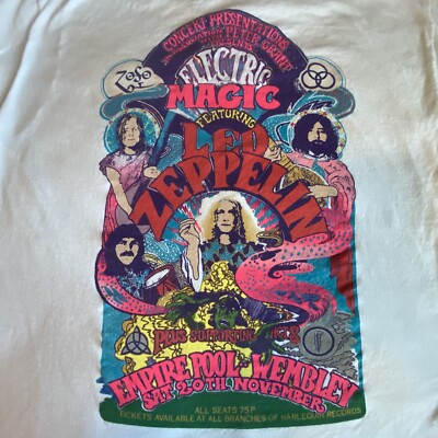 LED ZEPPELIN Electric Magic Licensed Rock T-Shirt 2018. XL Mythgem