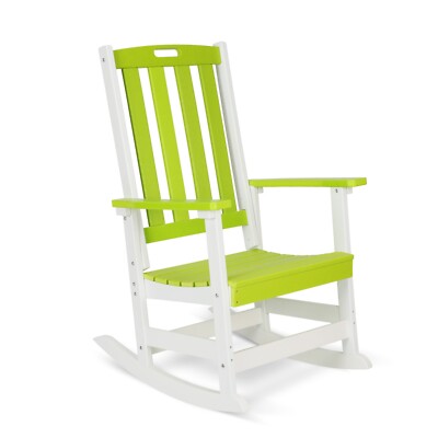 HDPE High Back Rocking Chair Porch Rocker Back Garden Seat for Outdoor & Indoor