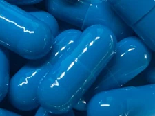 BLUE Aqua Size 5 Empty Gelatin Capsules also known as Gelcaps