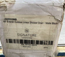 Signature Hardware 443346 Effendi 40" Linear Shower Drain w/ Flange, Matte Black