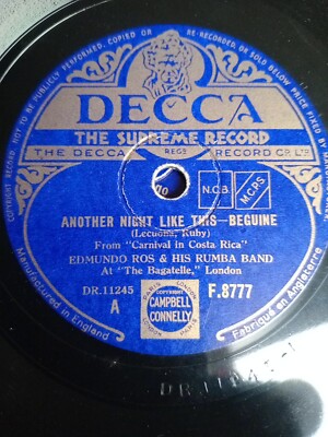 Edmundo Ros Rumba Band - Another Night Like This  - Decca - F 8777- 78rpm