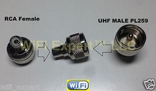 UHF PL259 Male Plug to RCA Type Female RF Connector Adapter USA