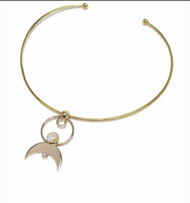 Pamela Love Stardust Lunar 14K Gold Plated Moonstone necklace